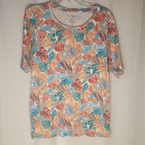 Chicos New With Tag Sz 2. Beachy Print Top.